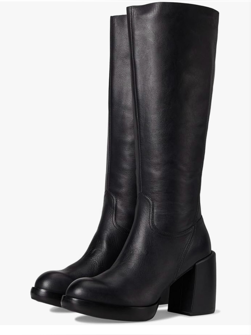 Kork-Ease Anny Leather Block Heel Platform Tall Boots